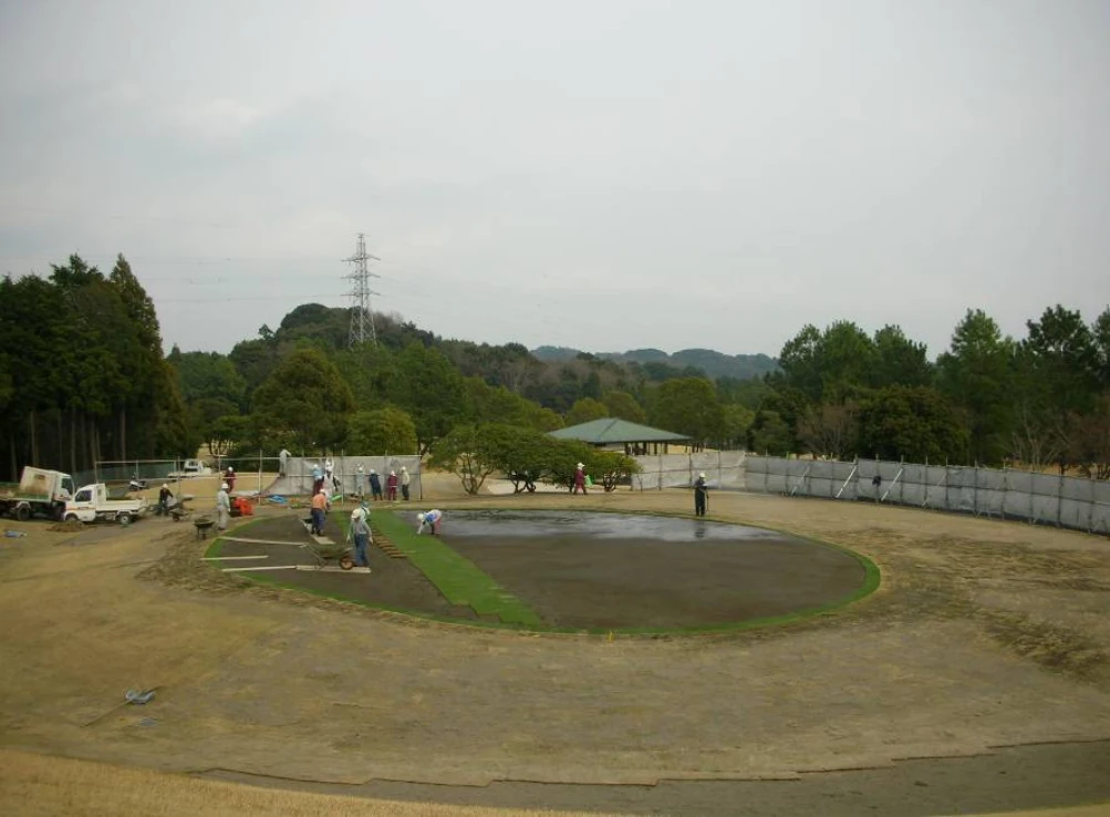 アプローチ練習場改修
