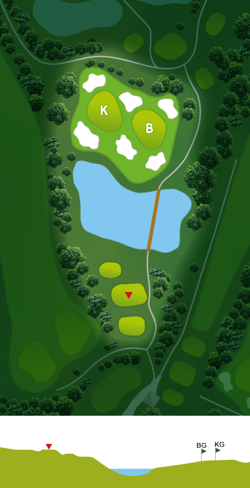 宇刈コース Hole 3 の図