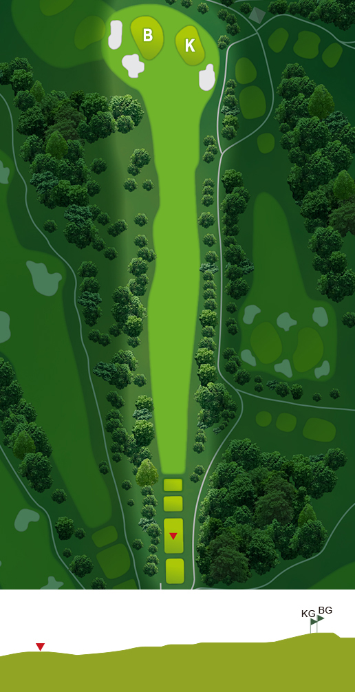 山名コース Hole 1 の図